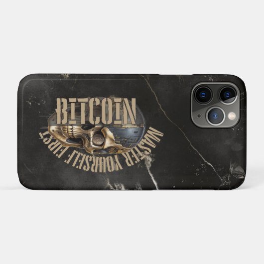 Coques Case-Mate iPhone BTC motivation | Skull | Gold Marble (Dos (Horizontal))