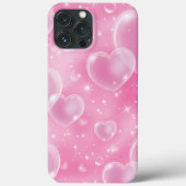 Coques Case-Mate iPhone Bubble rose Coeurs mignonne Girly 90's Style (Verso)