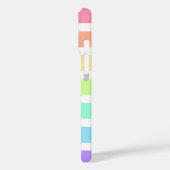 Coques Case-Mate iPhone Bubblegum arc-en-ciel et bandes blanches Coque-Mat (Verso / Gauche)
