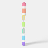 Coques Case-Mate iPhone Bubblegum arc-en-ciel et bandes blanches Coque-Mat (Verso / Droite)