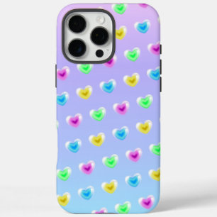 Coques iPhone 16 Pro Max Bubblegum Colorful Glass Heart Balloon Valentine