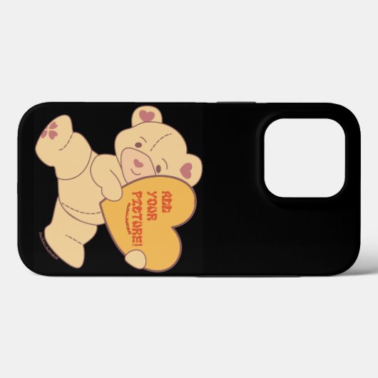 Coques Case-Mate iPhone Bubbly mignonne ours couleur rose (Verso (horizontal))