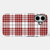 Coques Case-Mate iPhone Buchanan tartan rouge blanc carreau (Verso (horizontal))