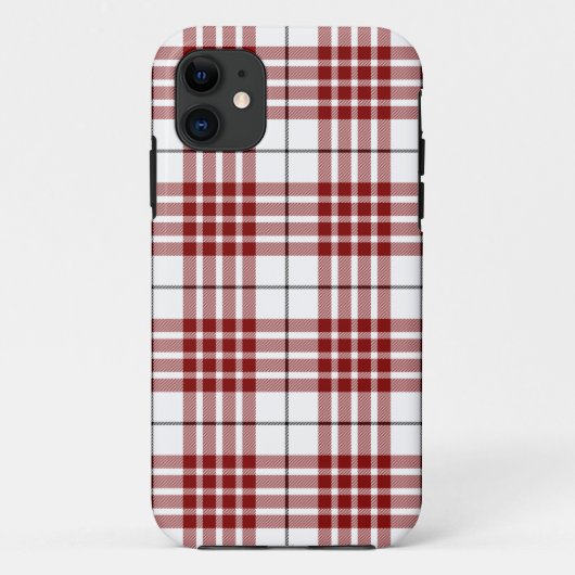 Coques Case-Mate iPhone Buchanan tartan rouge blanc plaid (Dos)