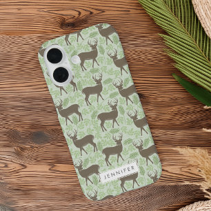 Coques iPhone 16 Bucks sur les Feuilles verts du printemps