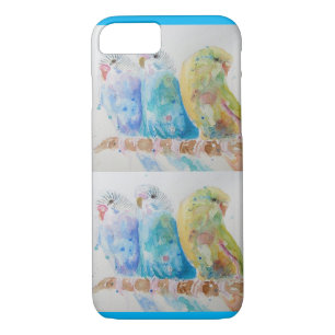 Case-Mate iPhone Case Budgie Aquarelle Peinture d'oiseau Budgies Aqua Tu