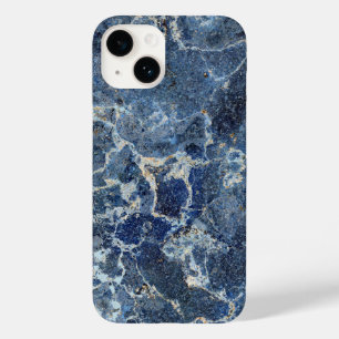 Coque Pour iPhone 14 Bue Gris Marbre Noir & Veines Beige