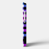 Coques Case-Mate iPhone Buffalo Check Plaid Nom manuscrit violet rose (Verso / Gauche)