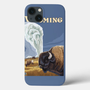 iPhone 13 Case Buffalo par Old Faithful Vintage voyage Poster