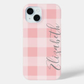 Coques Case-Mate iPhone Buffalo Plaid Check Calligraphie PEUT modifier cor (Verso)