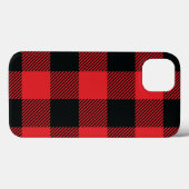 Coques Case-Mate iPhone Buffalo Plaid Christmas Red and Black Check (Verso (horizontal))