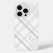 Coques Case-Mate iPhone Buffalo Plaid Classic Élégant Monogramme initial (Verso)