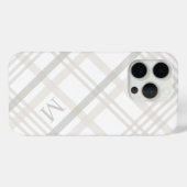 Coques Case-Mate iPhone Buffalo Plaid Classic Élégant Monogramme initial (Verso (horizontal))