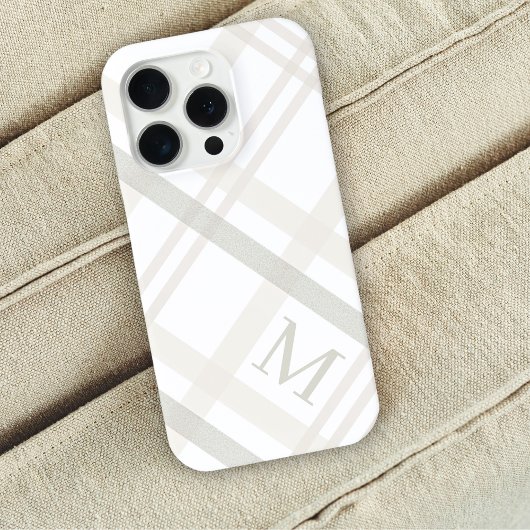 Coques Case-Mate iPhone Buffalo Plaid Classic Élégant Monogramme initial