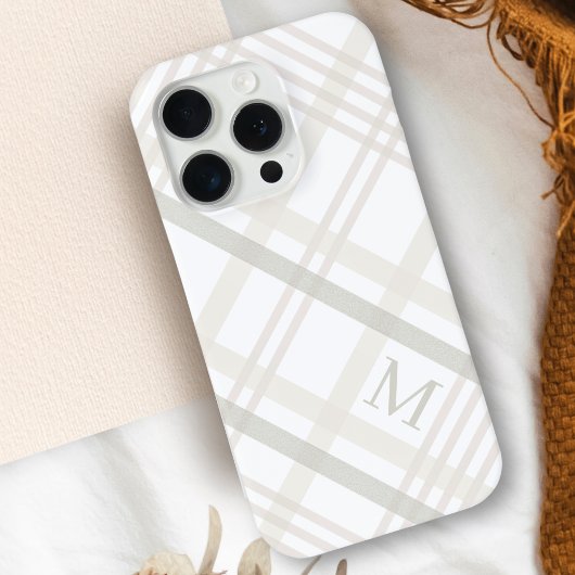 Coques Case-Mate iPhone Buffalo Plaid Classic Élégant Monogramme initial