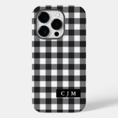 Coques Case-Mate iPhone Buffalo Plaid Motif vérifié Monogrammed Simple (Verso)