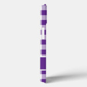 Coques Case-Mate iPhone Buffalo Plaid Motif violet blanc Personnaliser (Verso / Droite)