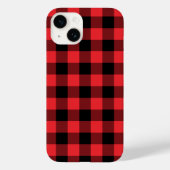 Coques Case-Mate iPhone Buffalo Plaid Red Black Check (Verso)