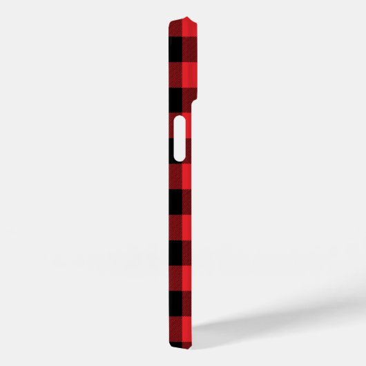 Coques Case-Mate iPhone Buffalo Plaid Red Black Check (Verso / Droite)
