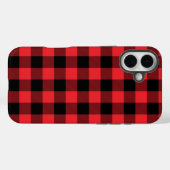 Coques Case-Mate iPhone Buffalo Plaid Red Black Check (Verso (horizontal))