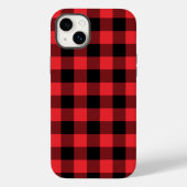 Coques Case-Mate iPhone Buffalo Plaid Red Black Check (Verso)