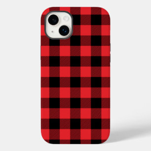 Coque Pour iPhone 14 Plus Buffalo Plaid Red Black Check