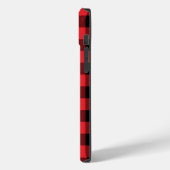 Coques Case-Mate iPhone Buffalo Plaid Red Black Check (Verso / Gauche)
