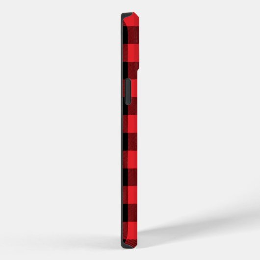 Coques Case-Mate iPhone Buffalo Plaid Red Black Check (Verso / Droite)