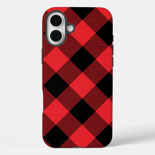 Coques Case-Mate iPhone Buffalo Plaid Red Black Check (Verso)