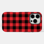 Coques Case-Mate iPhone Buffalo Plaid Red Black Check (Verso (horizontal))