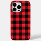 Coques Case-Mate iPhone Buffalo Plaid Red Black Check (Verso)