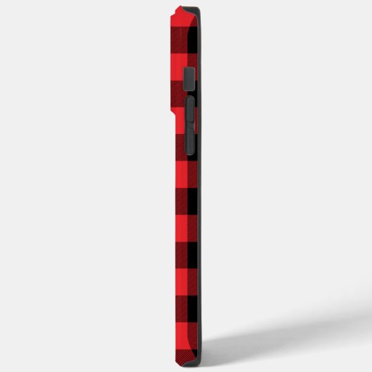 Coques Case-Mate iPhone Buffalo Plaid Red Black Check (Verso / Gauche)