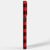 Coques Case-Mate iPhone Buffalo Plaid Red Black Check (Verso / Droite)