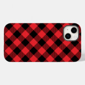 Coques Case-Mate iPhone Buffalo Plaid Red Black Check (Verso (horizontal))