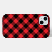 Coques Case-Mate iPhone Buffalo Plaid Red Black Check (Verso (horizontal))