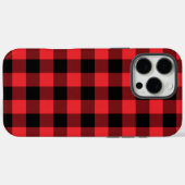 Coques Case-Mate iPhone Buffalo Plaid Red Black Check (Verso (horizontal))