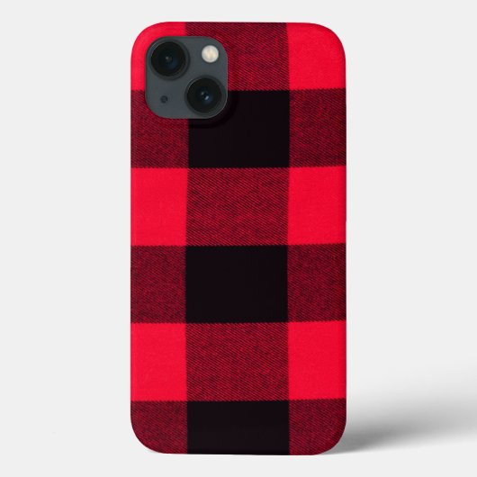 Coques Case-Mate iPhone Buffalo Plaid Rouge et Noir tendance (Verso)