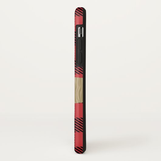 Coques Case-Mate iPhone Buffalo Plaid Rustic Moose Camping Cellulaire Boît (Dos/Gauche)