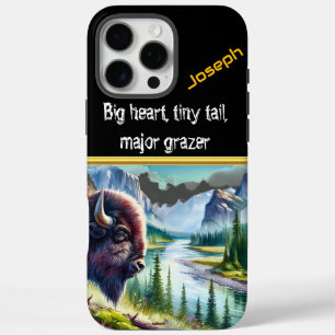 Coques iPhone 16 Pro Max Buffalo surplombant la vallée de la rivière Calm