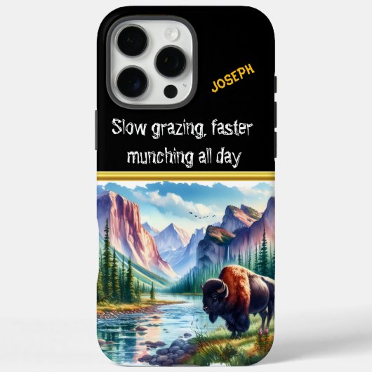 Coques Case-Mate iPhone Buffle majestueux par un ruisseau Serene Mountain (Verso)