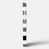 Coques Case-Mate iPhone Buffle noir blanc Check Plaid Personnalisé (Verso / Gauche)