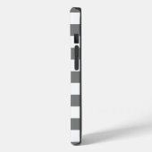 Coques Case-Mate iPhone Buffle noir et blanc plaqué avec Monogramme (Verso / Gauche)