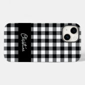 Coques Case-Mate iPhone Buffle noir et blanc plaqué personnalisé (Verso (horizontal))
