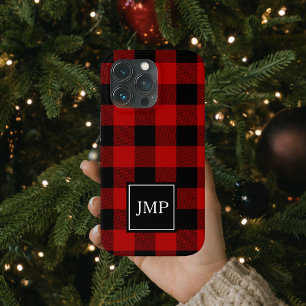 Case-Mate iPhone Case Buffle rouge moderne posé Initiale personnelle