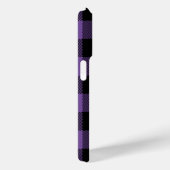 Coques Case-Mate iPhone Buffle violet et noir Plaid personnalisé (Verso / Droite)