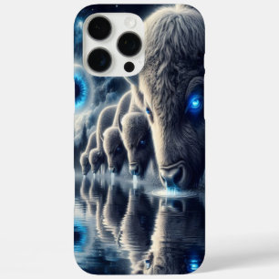 Coques iPhone 16 Pro Max Buffles célestes dans un paysage mystique étoilé