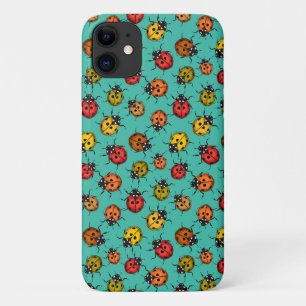 Case-Mate iPhone Case Bugs colorés sur turquoise