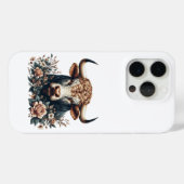 Coques Case-Mate iPhone Bull majestic en fleurs (Verso (horizontal))