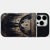 Coques Case-Mate iPhone Bull Moose Wood Art (Verso (horizontal))