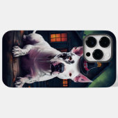 Coques Case-Mate iPhone Bull Terrier Citrouille Halloween effroi (Verso (horizontal))